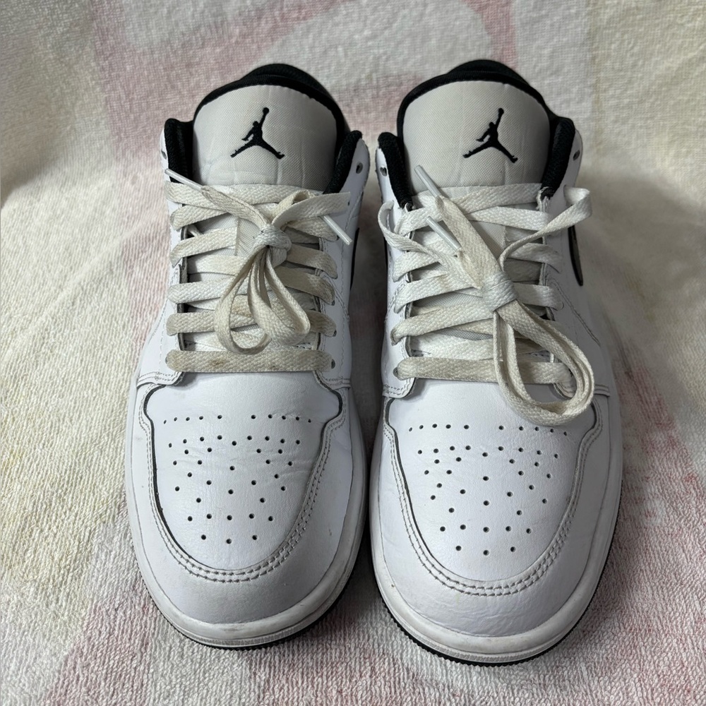Jordan White and Black Low-Top Sneakers